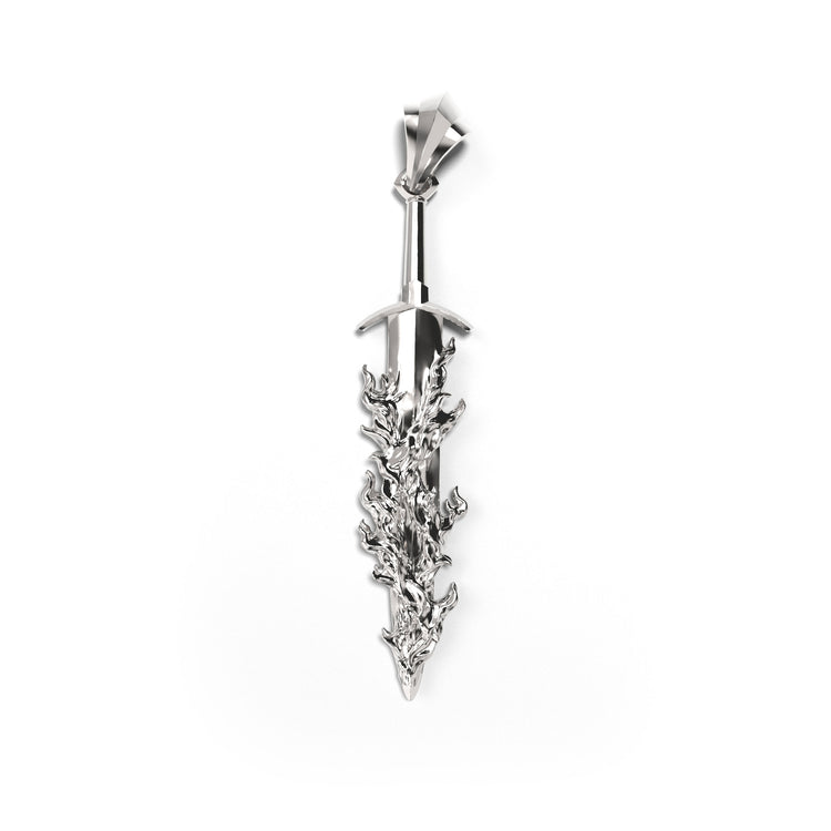 アクセサリー A&G Dagger Flamed Pendant mf_pendant_wavydagger_04_grand