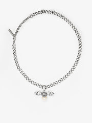 Winged Demon Skull Pearl Pendant