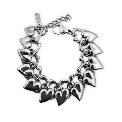 death by jewelry custom stainless steel love to death heart chain bracelet